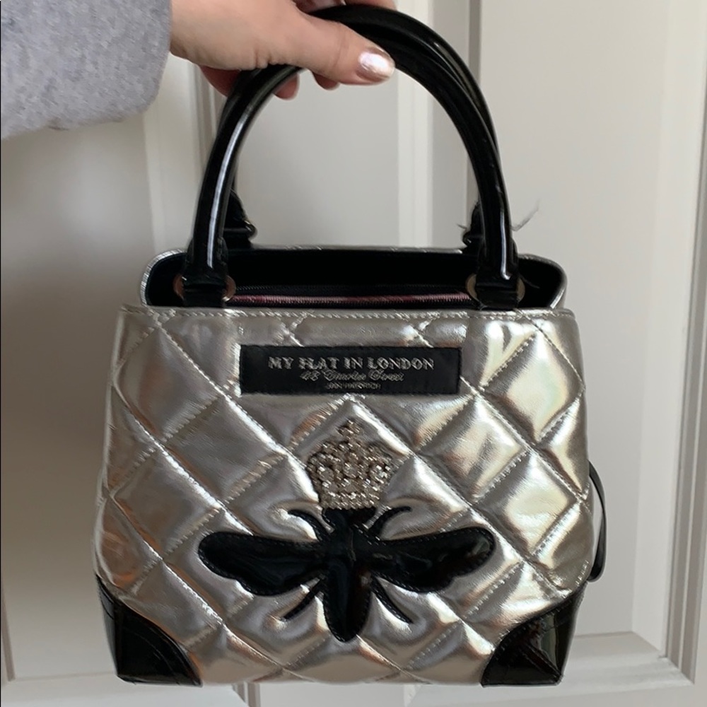 Silver and black My Flat in London purse